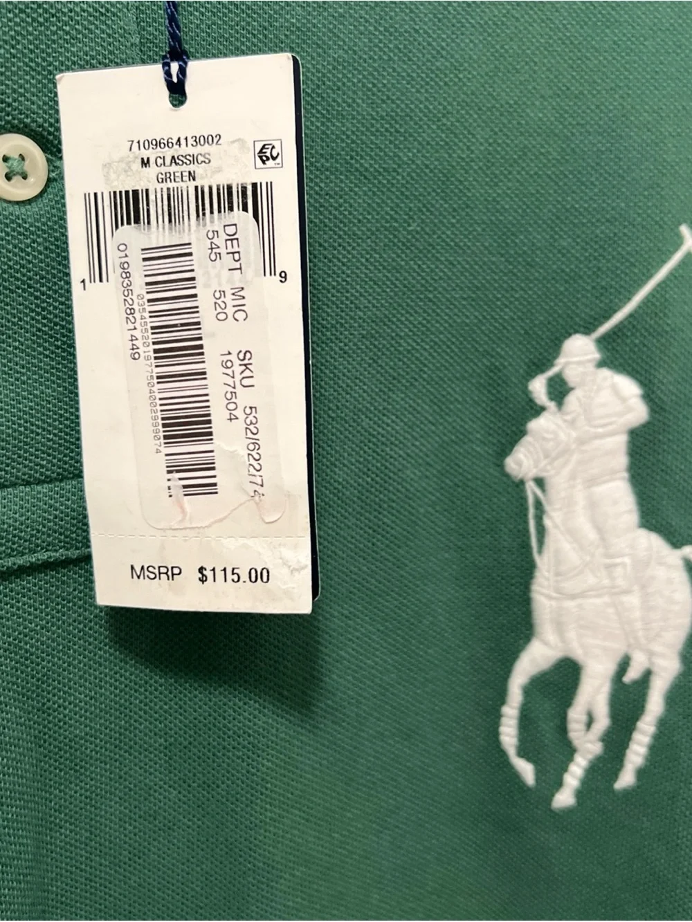 NEW Polo Ralph Lauren #3 Big Pony XXL Classic Fit Grass Green Polo Shirt